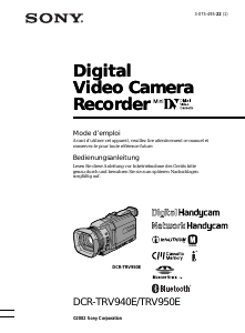 Mode d’emploi Sony DCR-TRV950E Caméscope