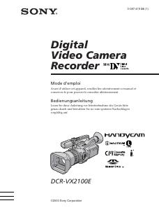 Mode d’emploi Sony DCR-VX2100E Caméscope