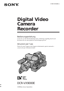 Bedienungsanleitung Sony DCR-VX9000E Camcorder