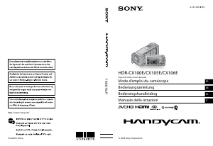 Mode d’emploi Sony HDR-CX100E Caméscope