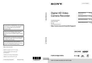Mode d’emploi Sony HDR-CX190E Caméscope