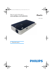 Manual de uso Philips PPX4350 PicoPix Proyector