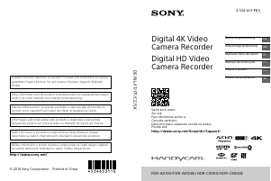 Manual Sony HDR-CX900E Câmara de vídeo
