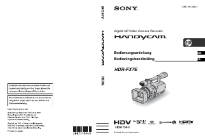 Bedienungsanleitung Sony HDR-FX7E Camcorder