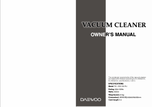 Handleiding Daewoo RC-360 DB EU Stofzuiger
