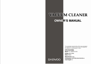 Handleiding Daewoo RC-360R ECO EU Stofzuiger