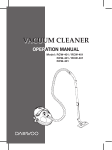 Manual Daewoo RCW-405 Vacuum Cleaner