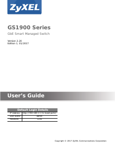 Bruksanvisning ZyXEL GS1900-24 Switch