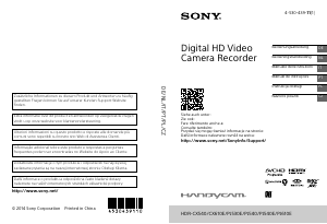 Bedienungsanleitung Sony HDR-PJ540E Camcorder