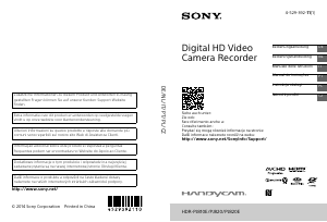 Manuale Sony HDR-PJ810E Videocamera