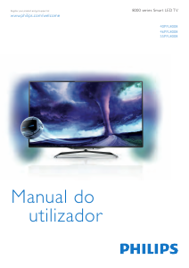 Manual Philips 55PFL8008K Televisor LED