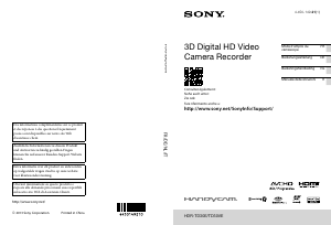 Mode d’emploi Sony HDR-TD30E Caméscope