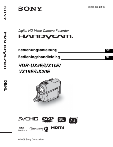 Bedienungsanleitung Sony HDR-UX9E Camcorder