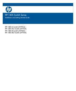 Bruksanvisning HP 1405-5G Switch