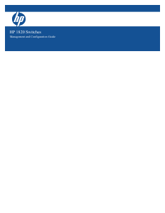 Bruksanvisning HP 1820-24G Switch