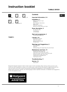 Manual de uso Hotpoint-Ariston TCM 711 X Secadora