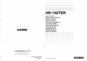 Bruksanvisning Casio HR-150TER Skrivende kalkulator