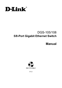 Manual D-Link DGS-105 Switch