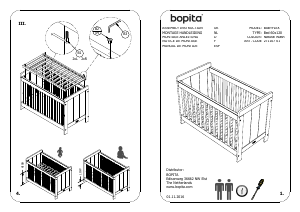 Handleiding Bopita Basic Wood Babybed