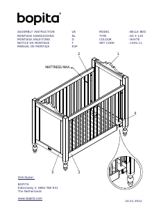 Handleiding Bopita Belle Babybed