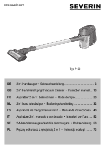 Manual Severin HV 7165 Vacuum Cleaner
