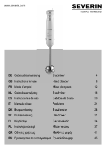Brugsanvisning Severin SM 3795 Stavblender