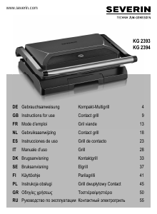 Manual Severin KG 2393 Contact Grill
