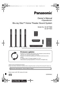 Bruksanvisning Panasonic SC-BTT885 Hembiopaket