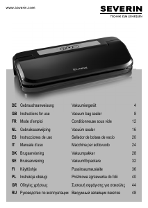 Manuale Severin FS 3609 Macchina per sottovuoto