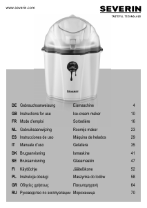 Manual Severin EZ 7404 Ice Cream Machine