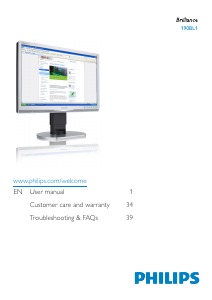 Manual Philips 190BL1CB LED Monitor