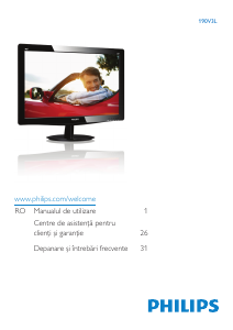 Manual Philips 190V3LAB Monitor LED