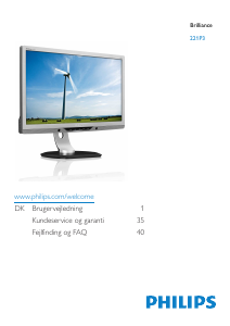 Brugsanvisning Philips 221P3LPYEB LED-skærm