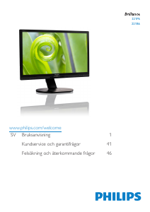 Bruksanvisning Philips 221P6QPYES LED skärm