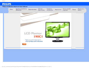 Manual Philips 190C1SB Monitor LCD
