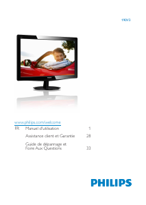 Mode d’emploi Philips 190V3SB5 Moniteur LCD
