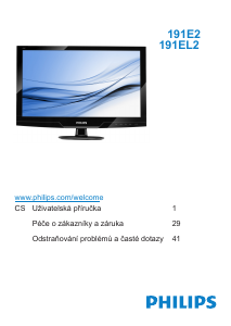 Manuál Philips 191E2SB1 LCD monitor