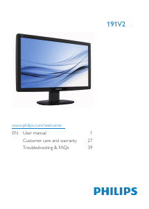 Bruksanvisning Philips 191V2AB LCD skärm