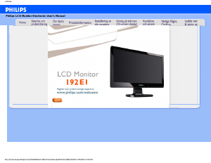 Bruksanvisning Philips 192E1SB LCD skärm