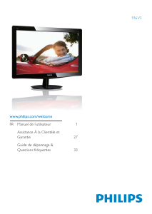 Mode d’emploi Philips 196V3SB27 Moniteur LCD