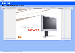 Instrukcja Philips 200WP7ES Monitor LCD