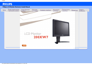 Instrukcja Philips 200XW7EB Monitor LCD
