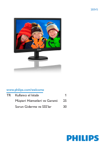 Kullanım kılavuzu Philips 203V5LSB26 LCD ekran