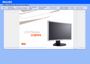 Kullanım kılavuzu Philips 220BW8ES LCD ekran