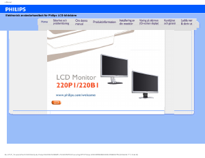 Bruksanvisning Philips 220P1ES LCD skärm