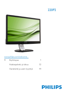 Käyttöohje Philips 220P2ES Nestekidenäyttö