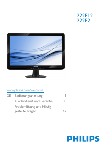 Bedienungsanleitung Philips 222EL2SB LED monitor