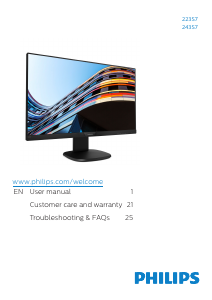 Manual Philips 223S7EYMB LED Monitor
