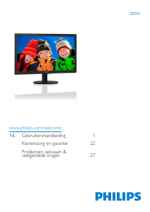 Handleiding Philips 223V5QHSB6 LED monitor