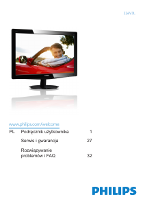 Instrukcja Philips 226V3LSB Monitor LED